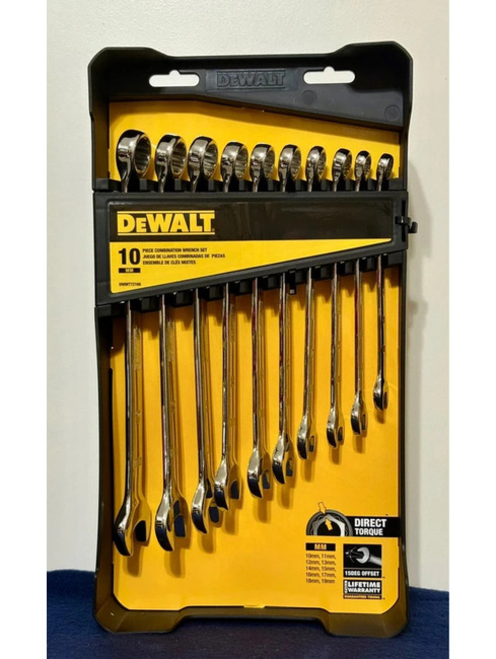 DeWalt Metric Combination Wrench Set 10 pc